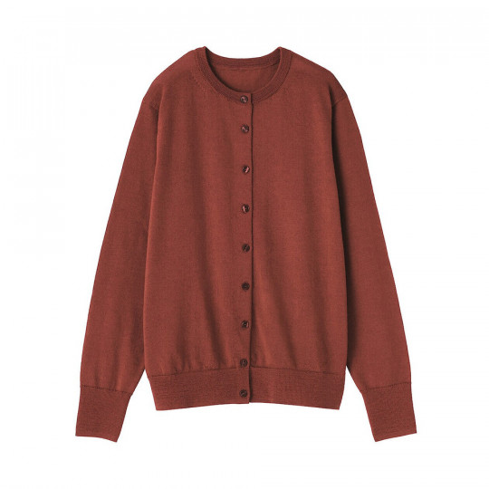 Kardigan cienki wełniany pomarańczowy