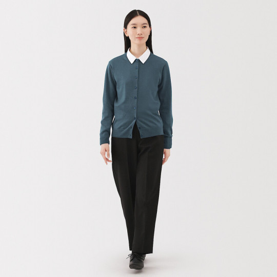 Kardigan cienki wełniany niebieski