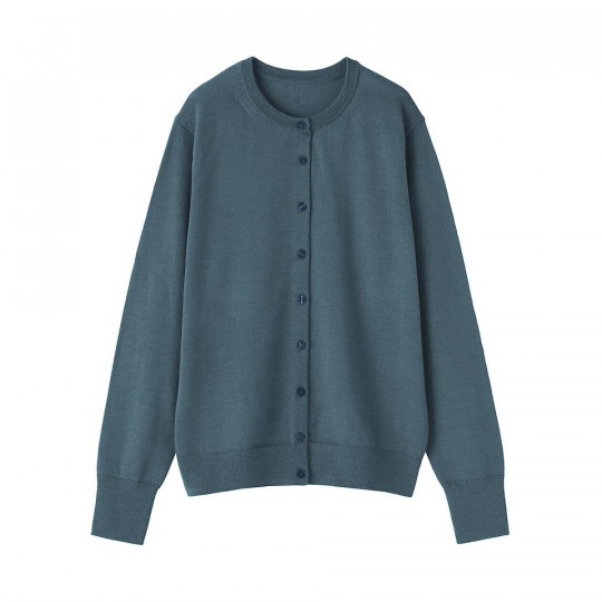 Kardigan cienki wełniany niebieski