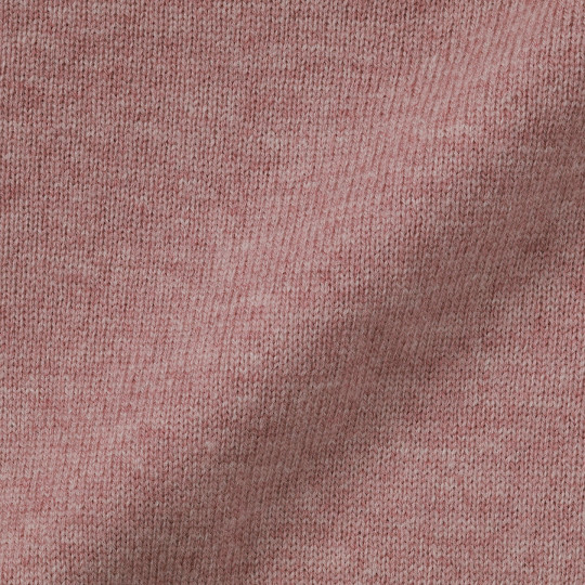 Sweter wełniany z dekoltem C różowy