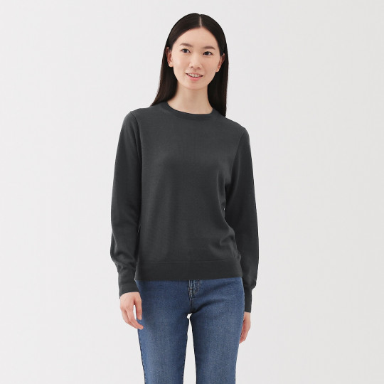 Sweter wełniany cienki szary