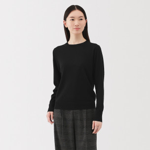 Sweter wełniany cienki czarny