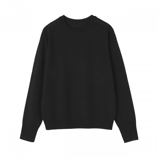 Sweter wełniany cienki czarny