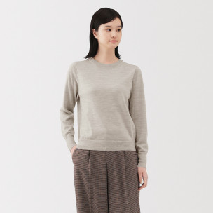 Sweter wełniany cienki beżowy