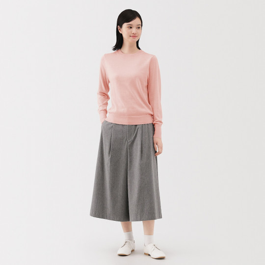 Sweter wełniany cienki różowy