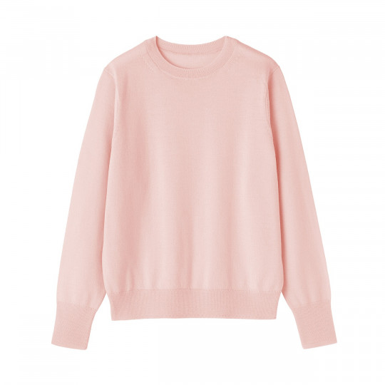 Sweter wełniany cienki różowy