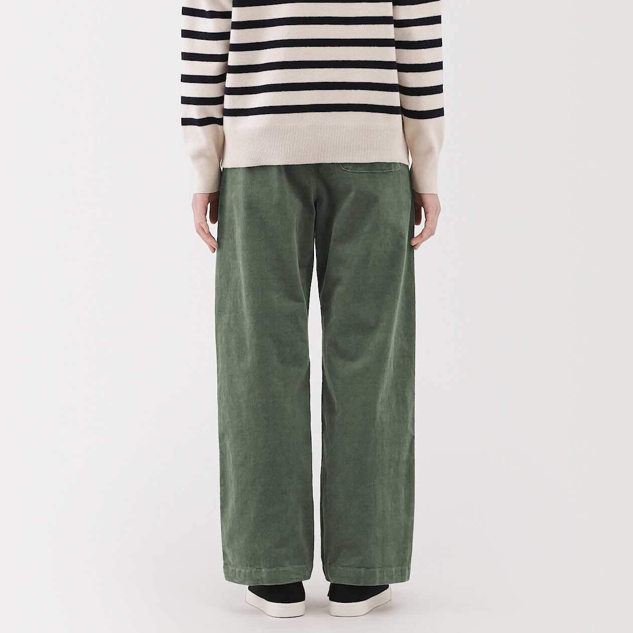 Spodnie sztruksowe easy fit szerokie szare