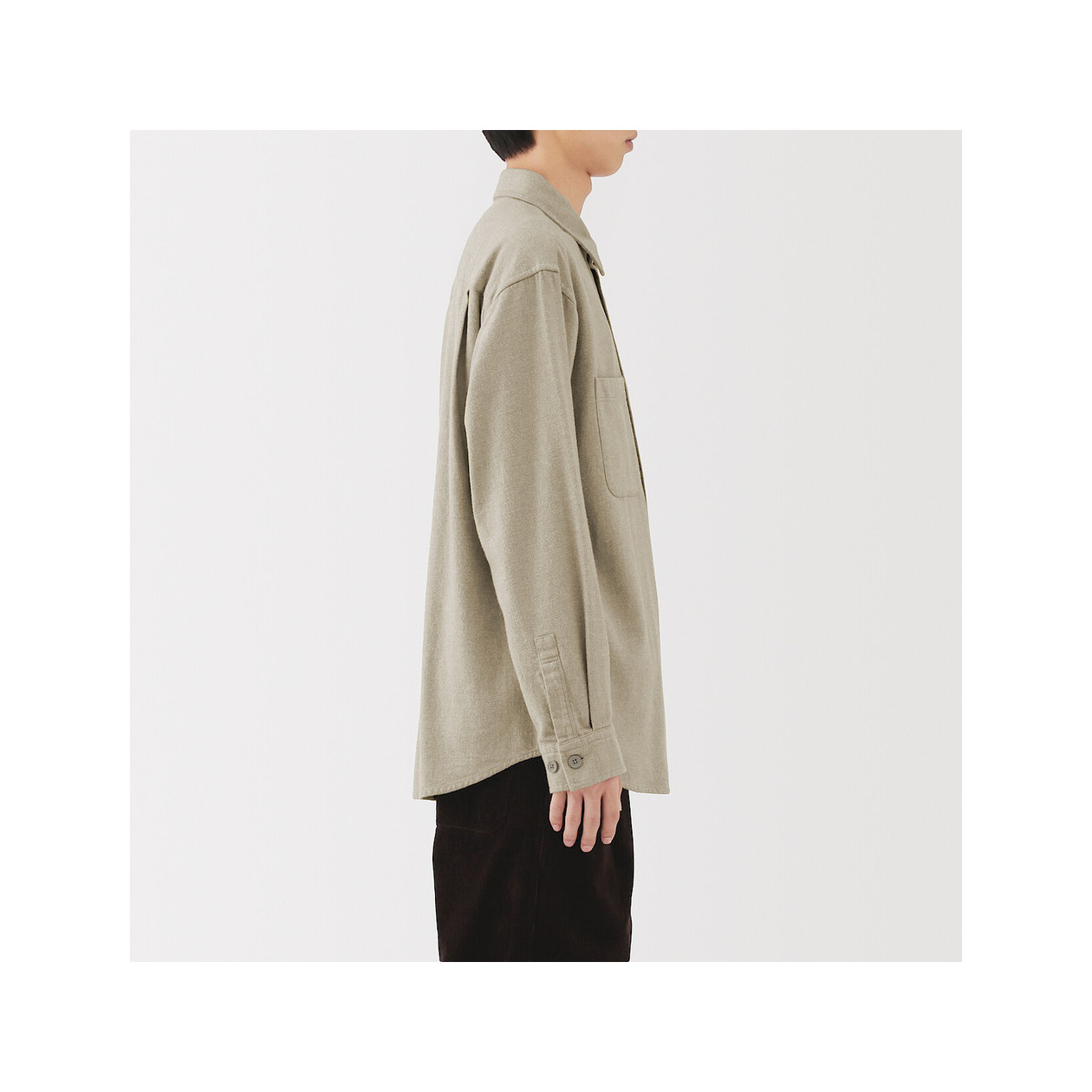 Kurtka koszulowa z czesanej flaneli szara