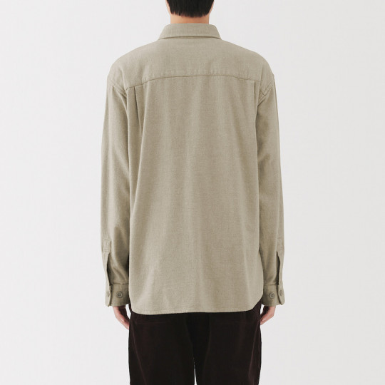 Kurtka koszulowa z czesanej flaneli czarna