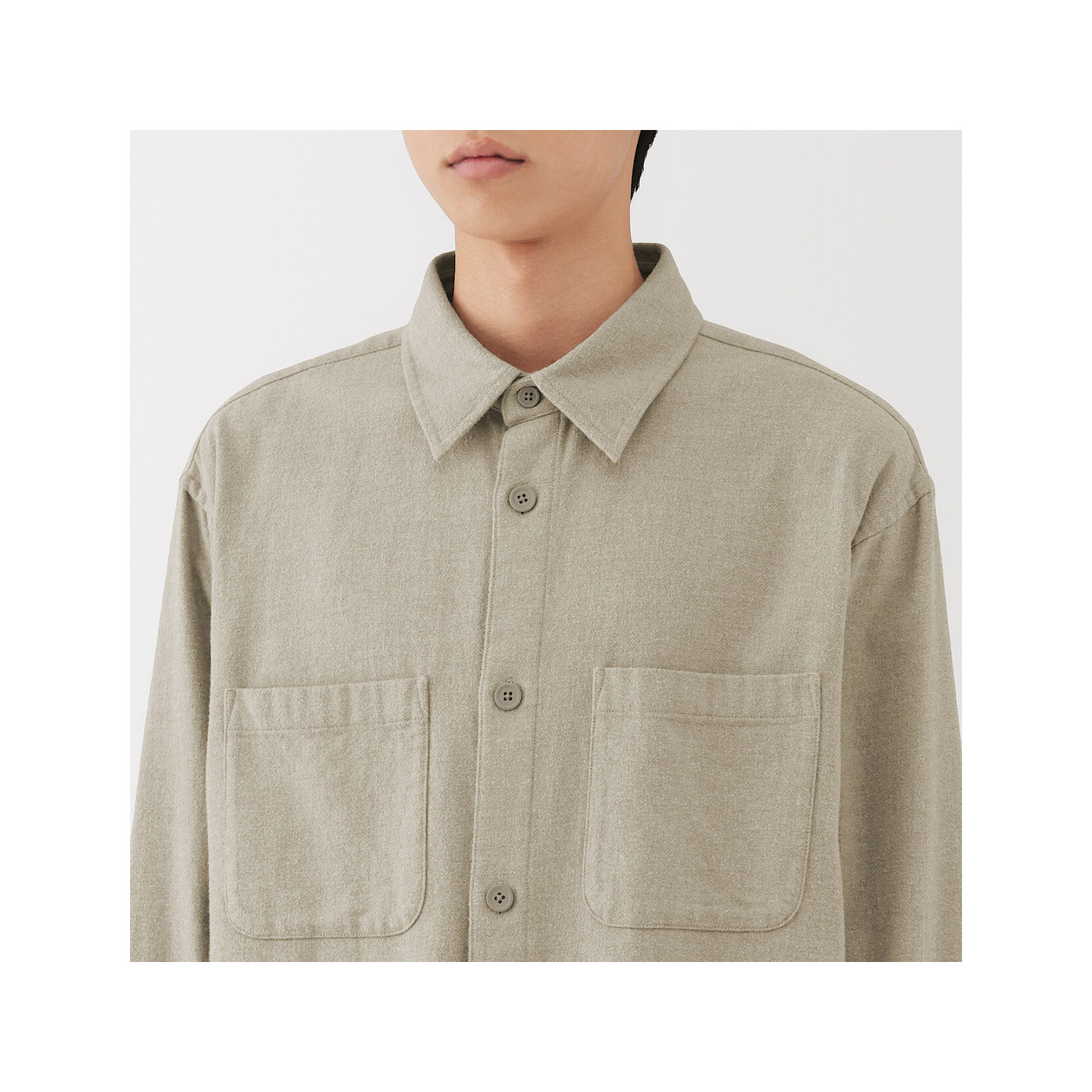 Kurtka koszulowa z czesanej flaneli czarna