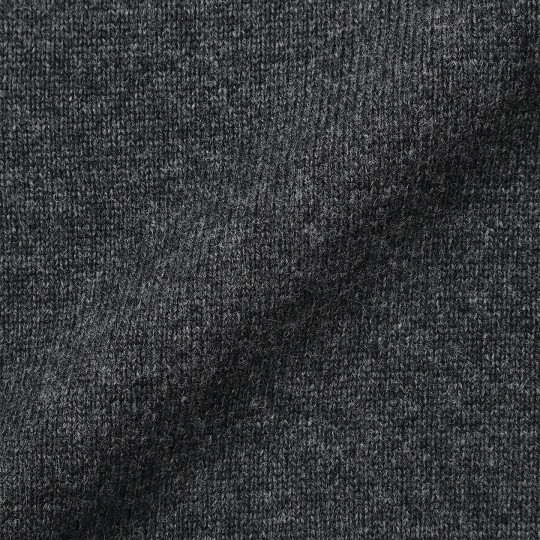 Sweter wełniany z dekoltem C grafitowy