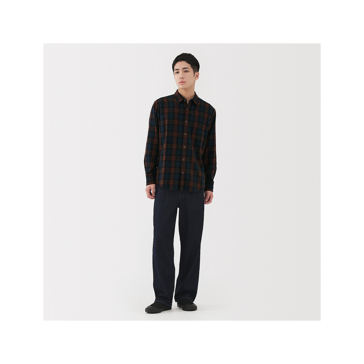 Koszula flanelowa w kratę brązowa