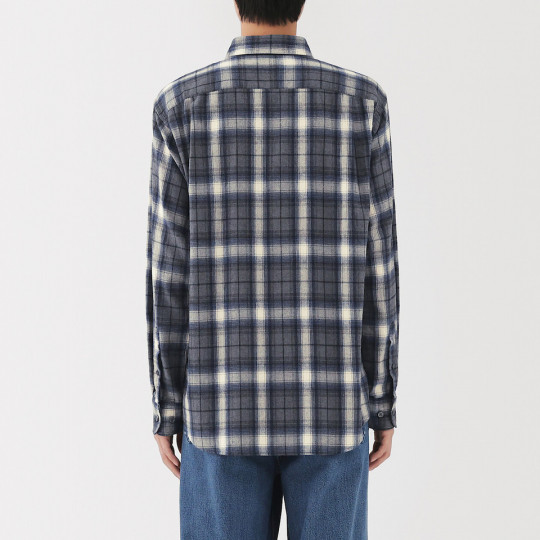 Koszula flanelowa w kratę granatowa