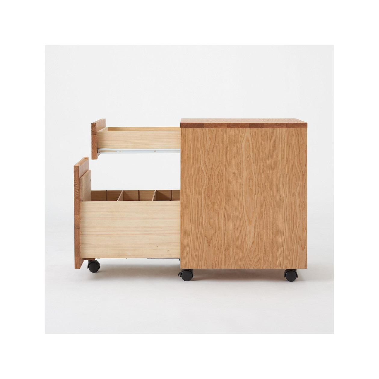 Szafka pod biurko dąb - 2 szuflady