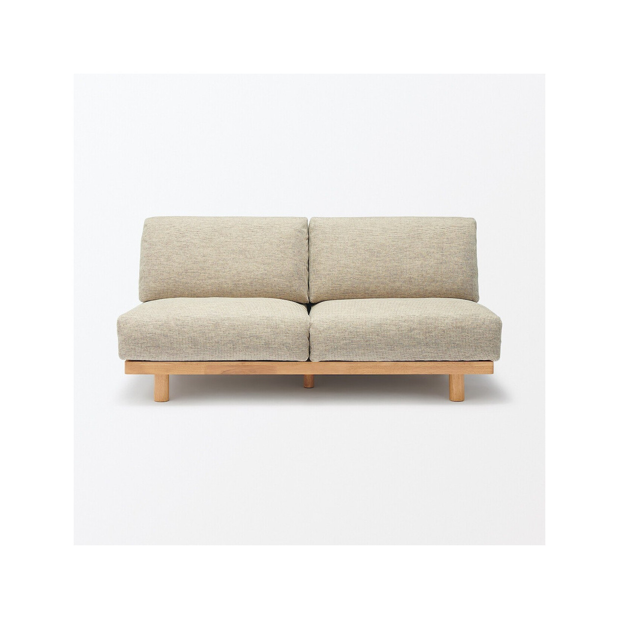 Sofa 2-osobowa z oparciem beżowa