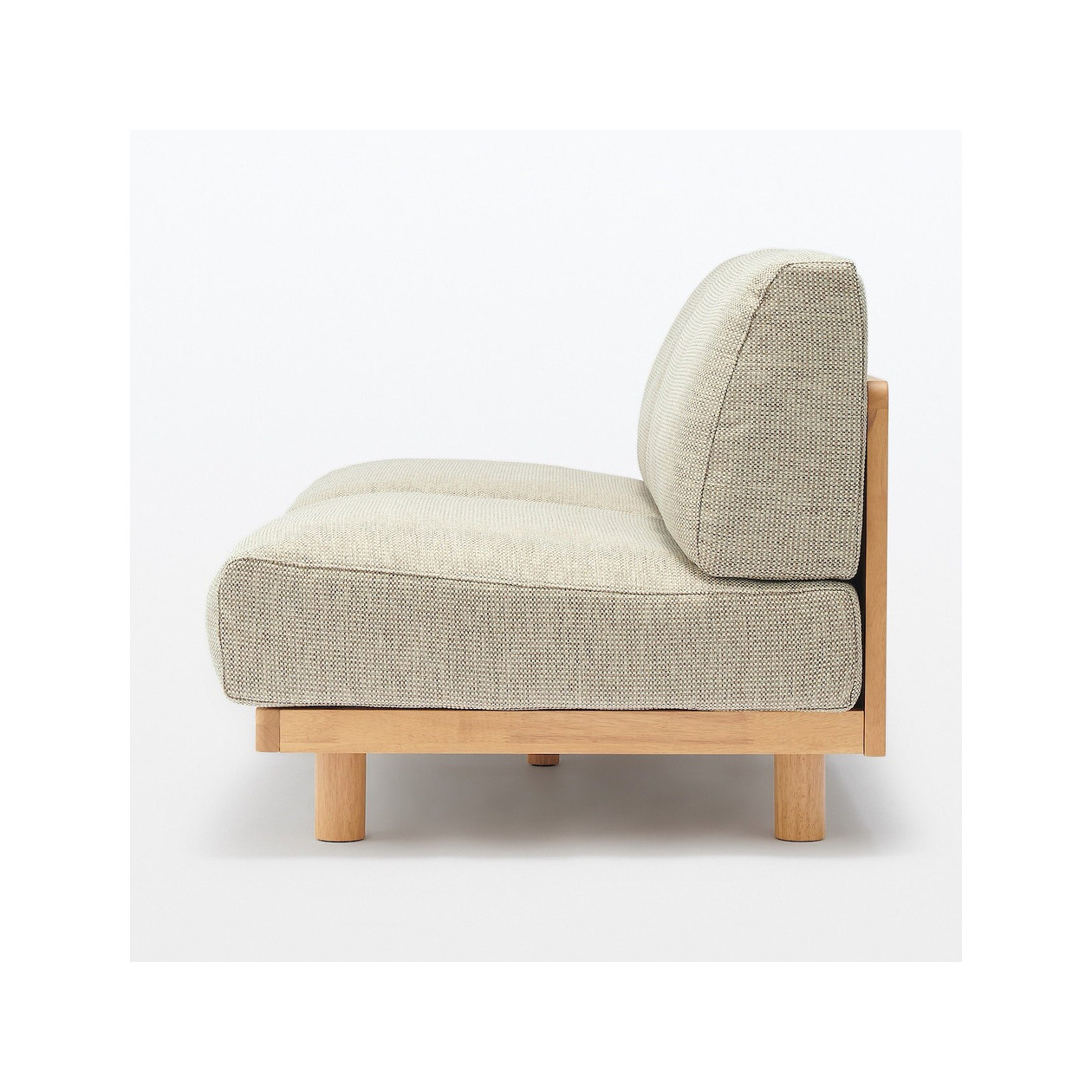 Sofa 2-osobowa z oparciem beżowa