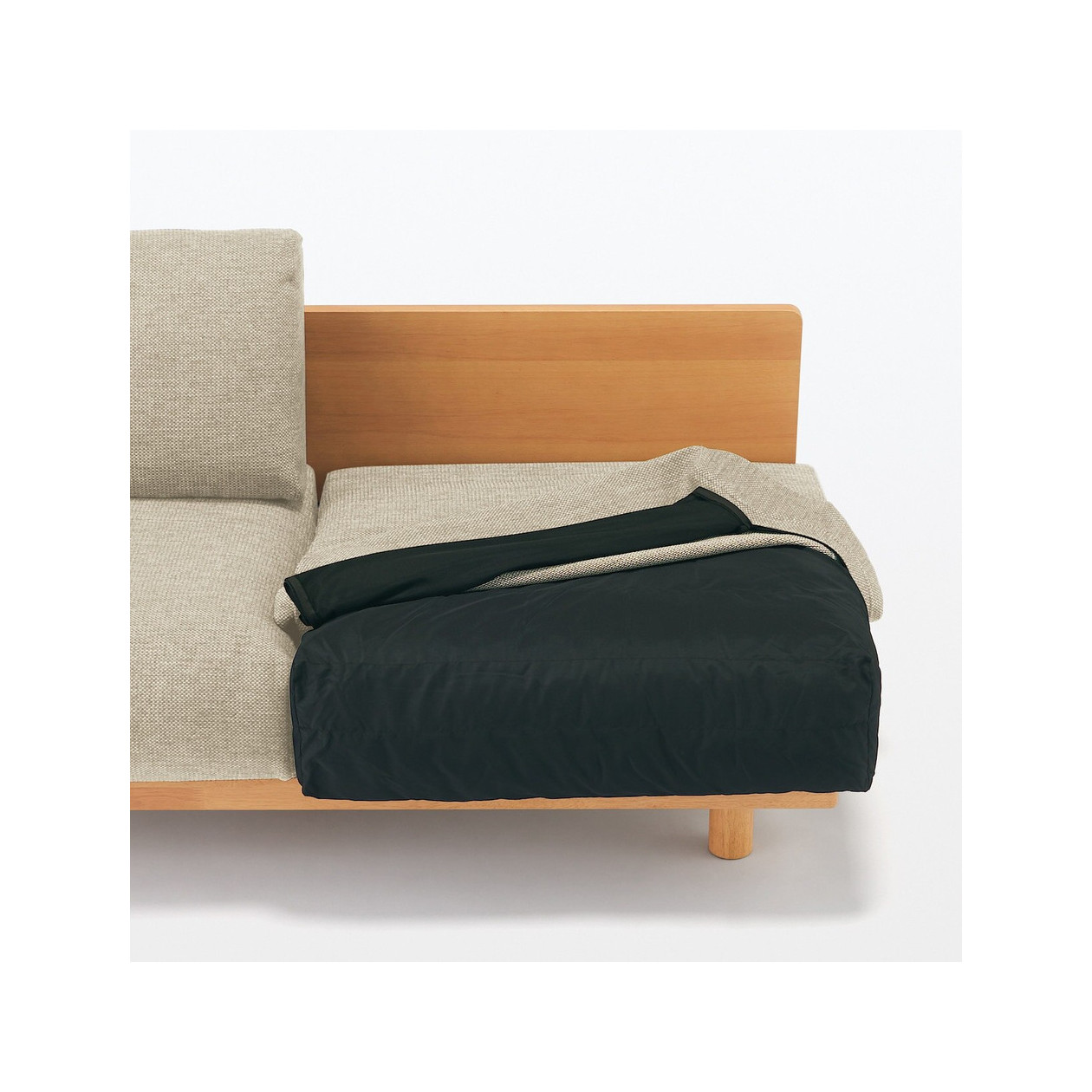 Sofa 2-osobowa z oparciem beżowa