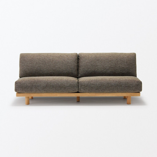 Sofa 3-osobowa z oparciem brązowa