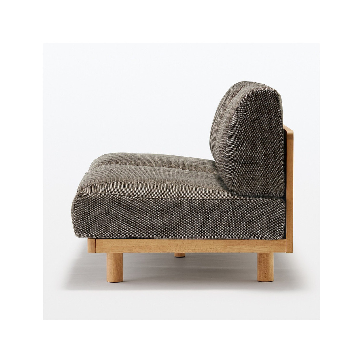 Sofa 3-osobowa z oparciem brązowa