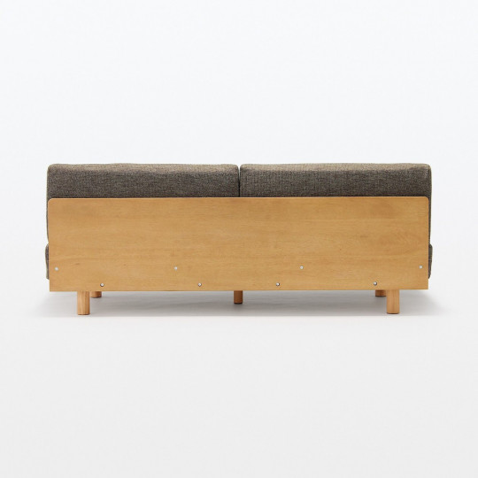 Sofa 3-osobowa z oparciem brązowa