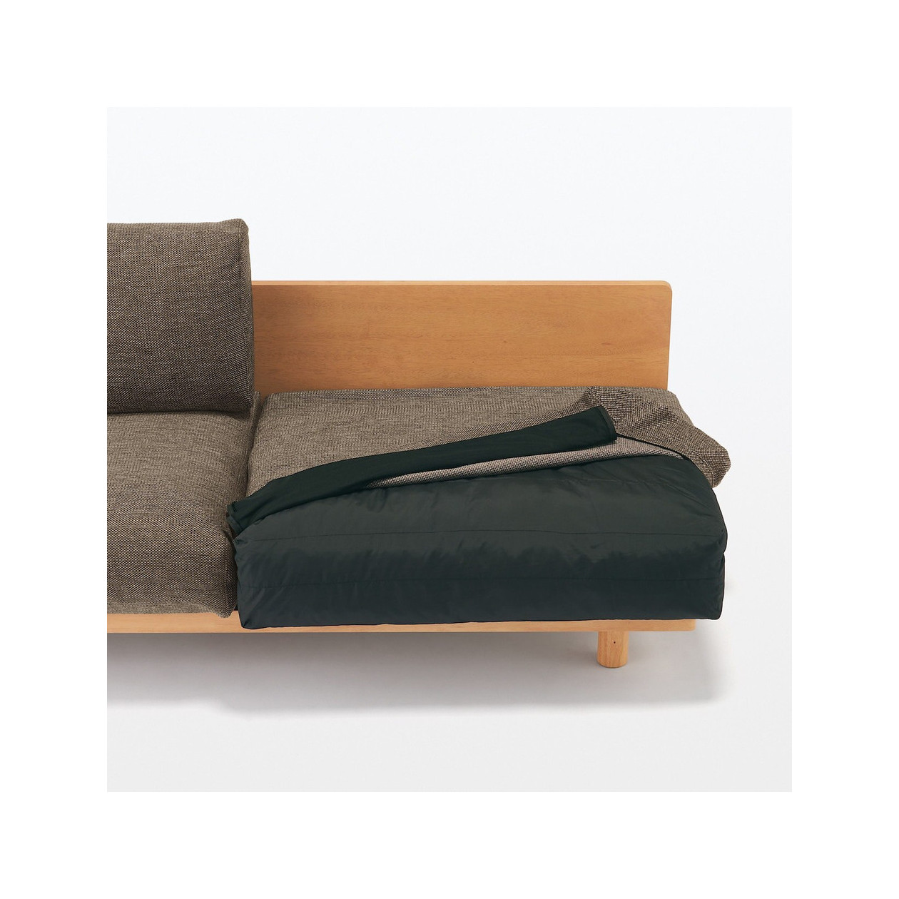 Sofa 3-osobowa z oparciem brązowa