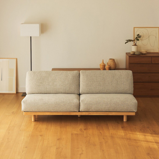 Sofa 3-osobowa z oparciem beżowa