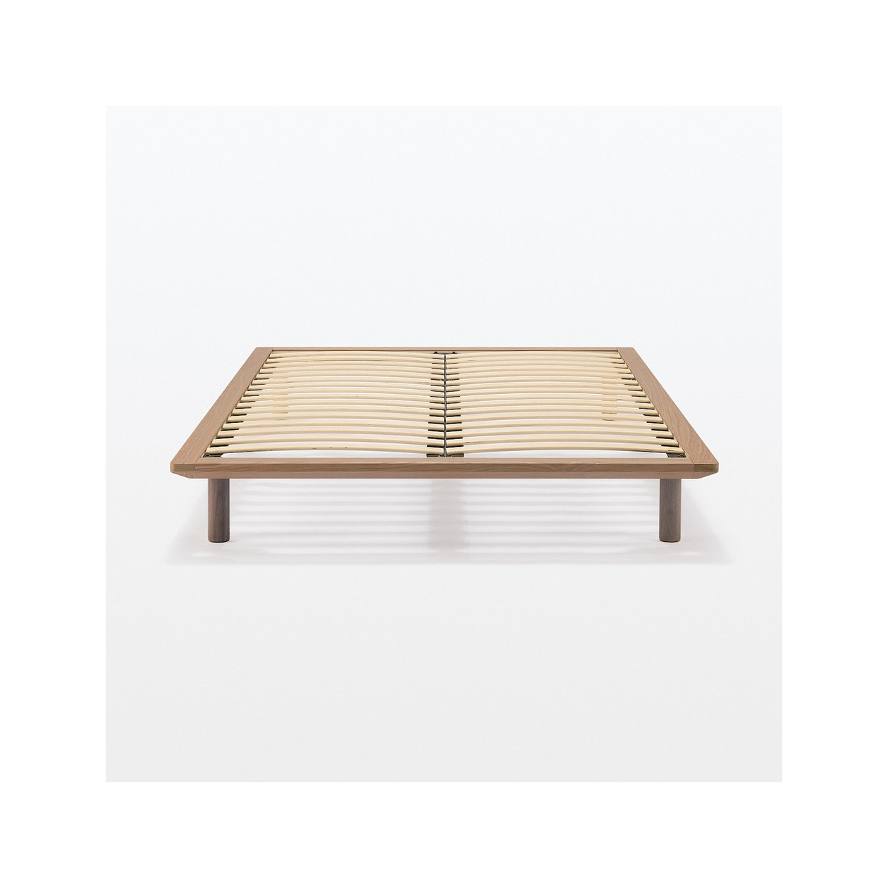 Łóżko systemowe podwójne king 182 x 202 cm orzech