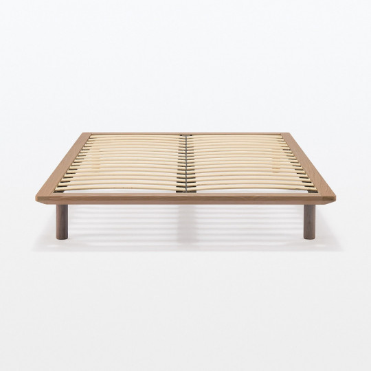 Łóżko systemowe podwójne king 182 x 202 cm orzech