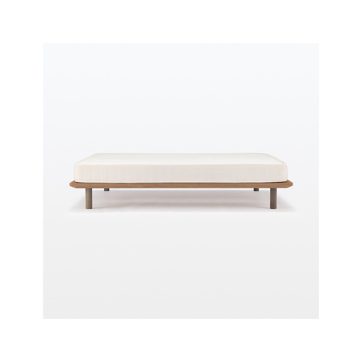 Łóżko systemowe podwójne king 182 x 202 cm orzech