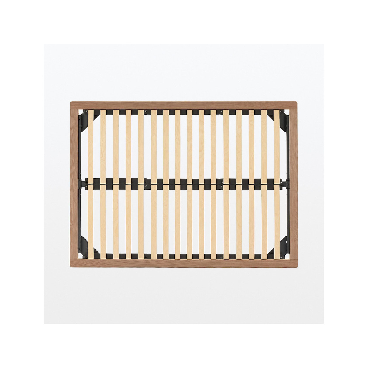 Łóżko systemowe podwójne king 182 x 202 cm orzech