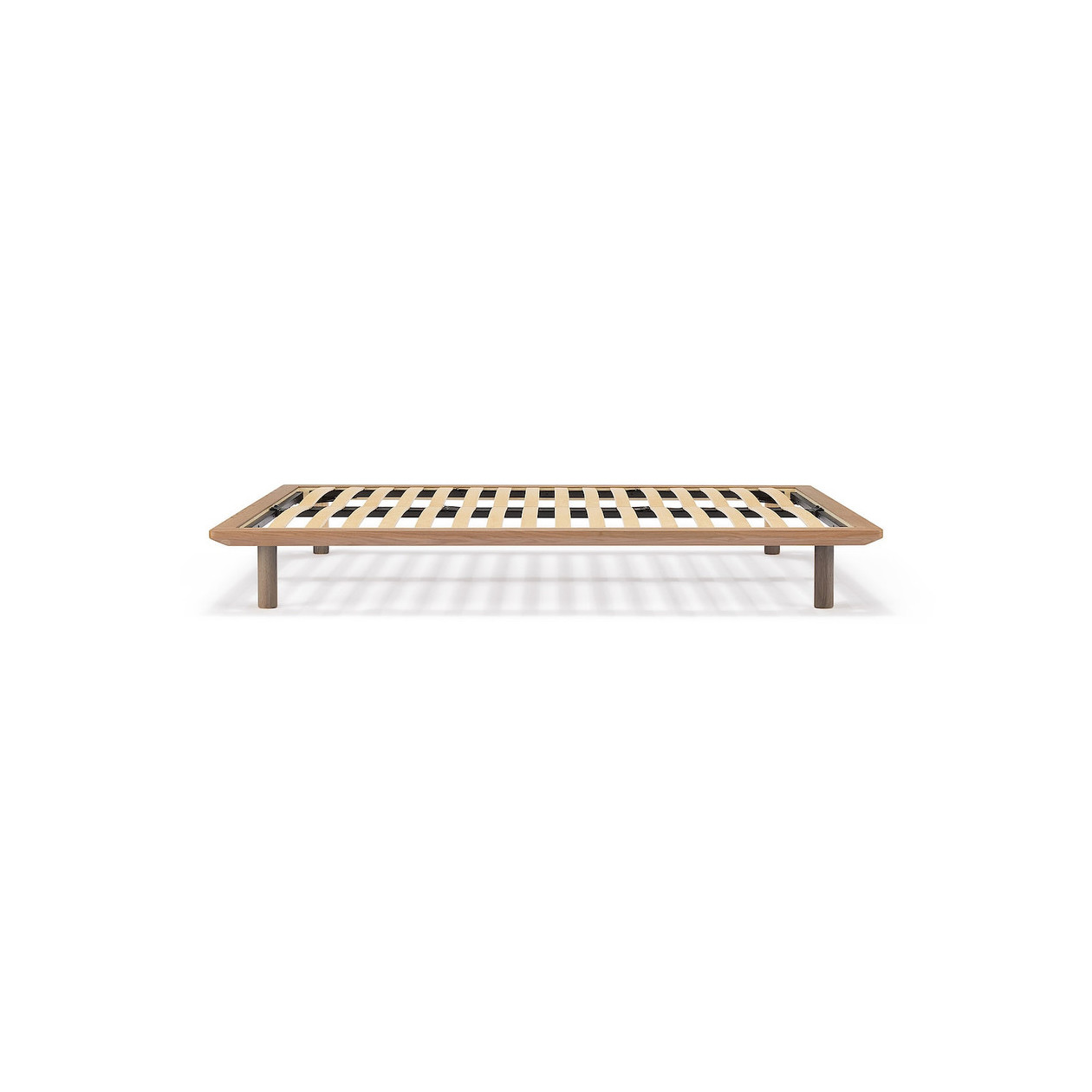 Łóżko systemowe podwójne king 182 x 202 cm orzech