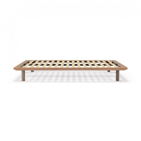 Łóżko systemowe podwójne king 182 x 202 cm orzech