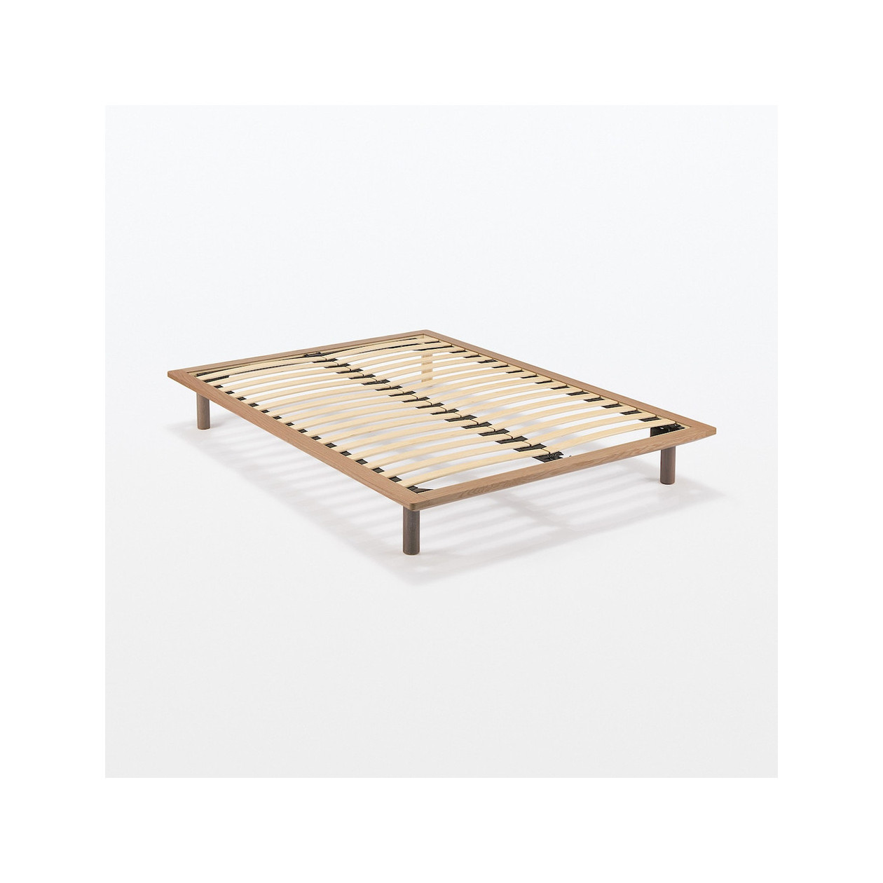 Łóżko systemowe podwójne king 182 x 202 cm orzech