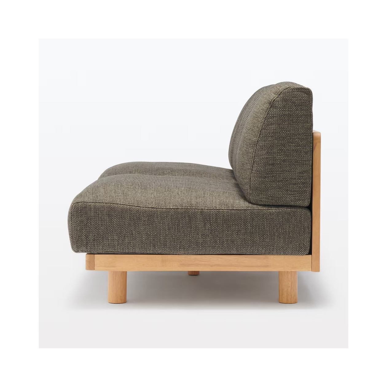 Sofa 2-osobowa z oparciem brązowa