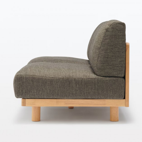 Sofa 2-osobowa z oparciem brązowa