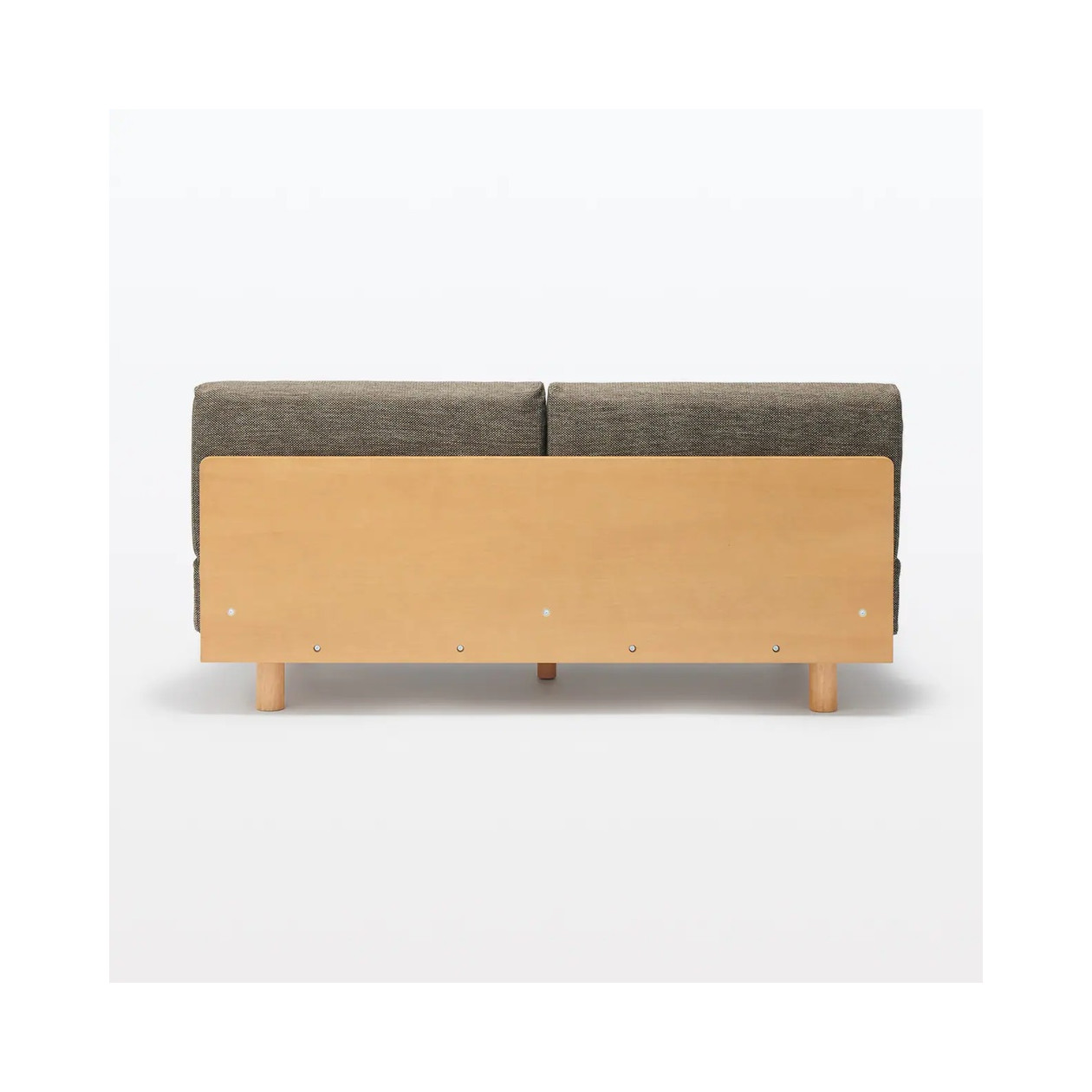 Sofa 2-osobowa z oparciem brązowa