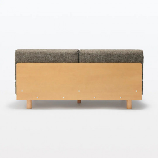 Sofa 2-osobowa z oparciem brązowa