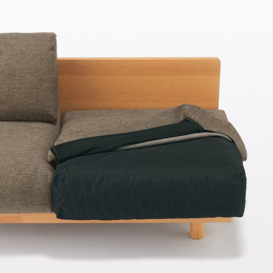 Sofa 2-osobowa z oparciem brązowa