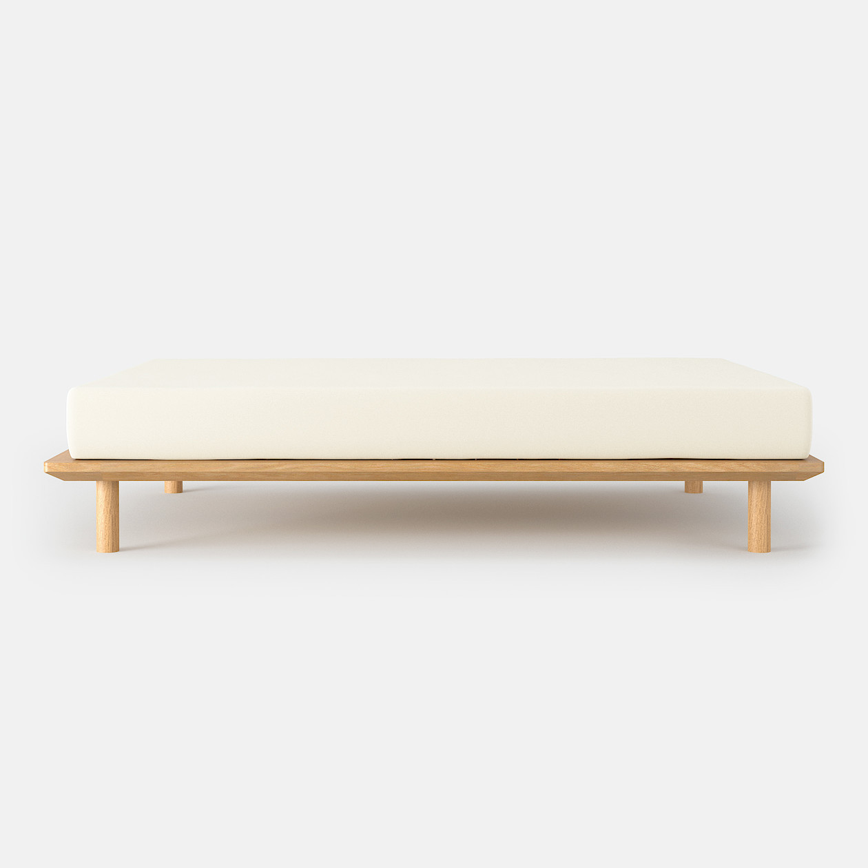 [Dostępny od ręki] Łóżko systemowe pojedyncze z wezgłowiem 103 x 202 cm dąb