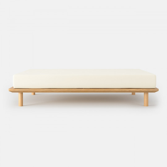 [Dostępny od ręki] Łóżko systemowe pojedyncze z wezgłowiem 103 x 202 cm dąb