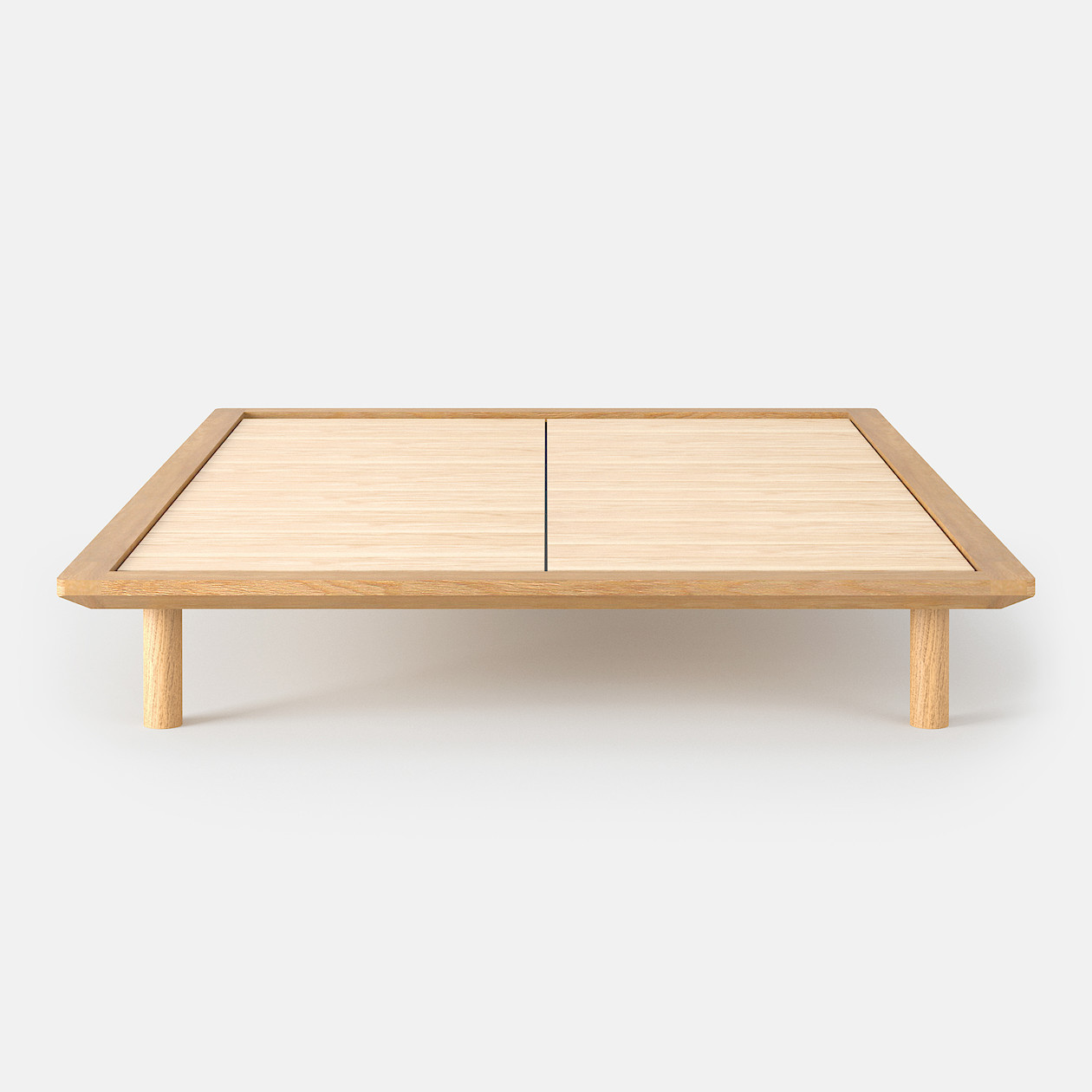 [Dostępny od ręki] Łóżko systemowe pojedyncze z wezgłowiem 103 x 202 cm dąb