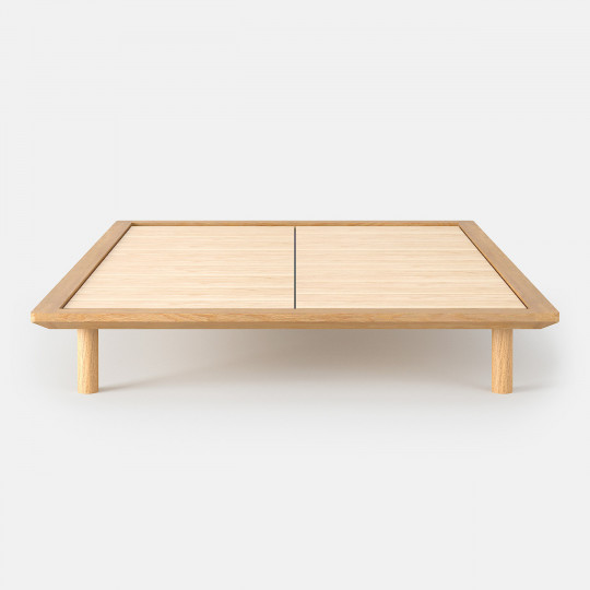 [Dostępny od ręki] Łóżko systemowe pojedyncze z wezgłowiem 103 x 202 cm dąb