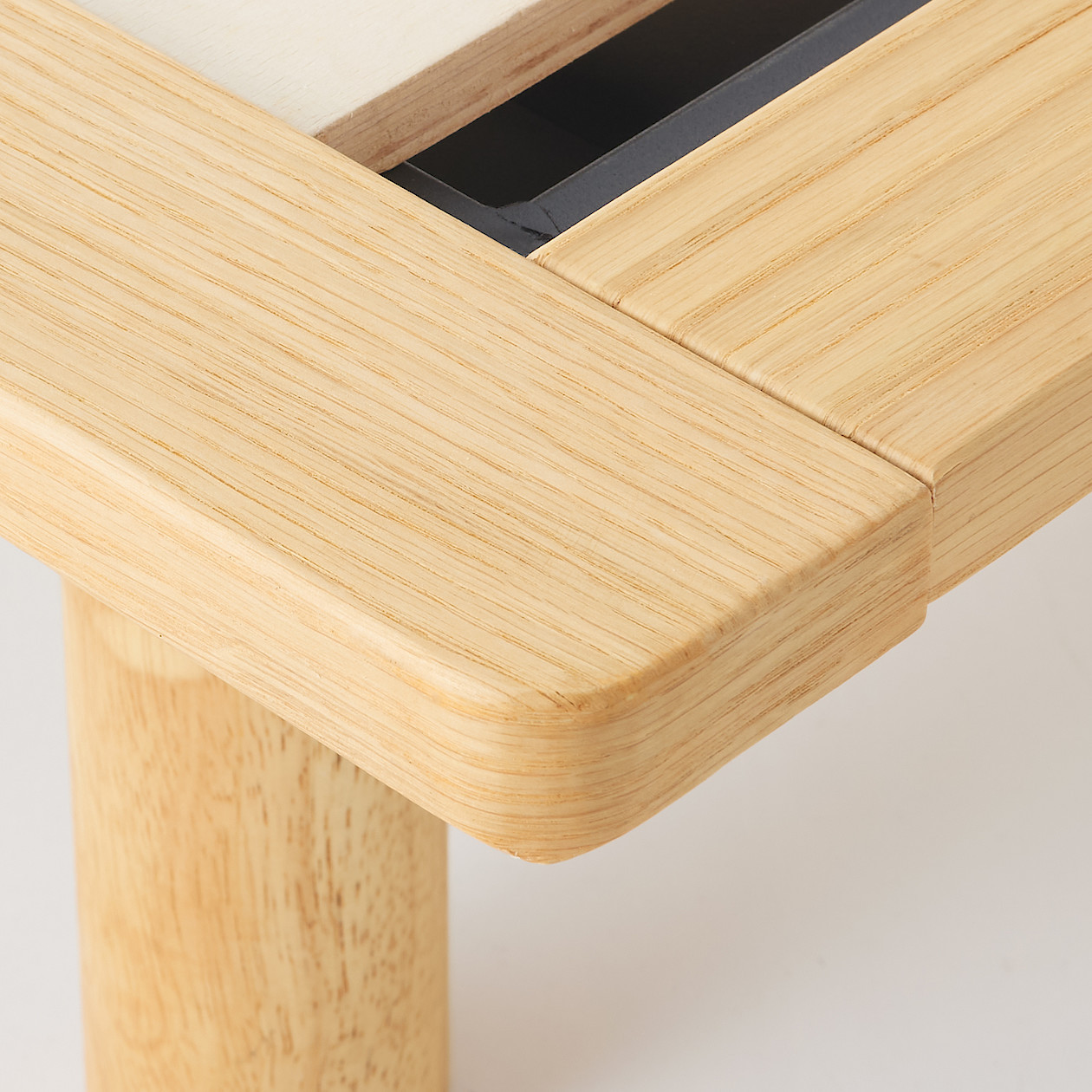 [Dostępny od ręki] Łóżko systemowe pojedyncze z wezgłowiem 103 x 202 cm dąb