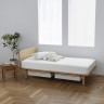 [Dostępny od ręki] Łóżko systemowe pojedyncze z wezgłowiem 103 x 202 cm dąb