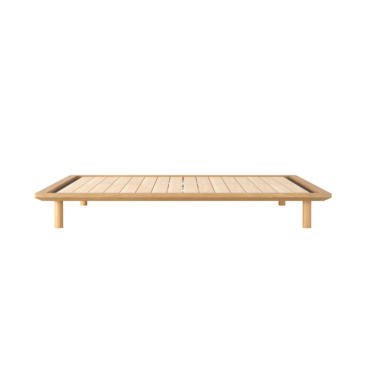 [Dostępny od ręki] Łóżko systemowe pojedyncze z wezgłowiem 103 x 202 cm dąb