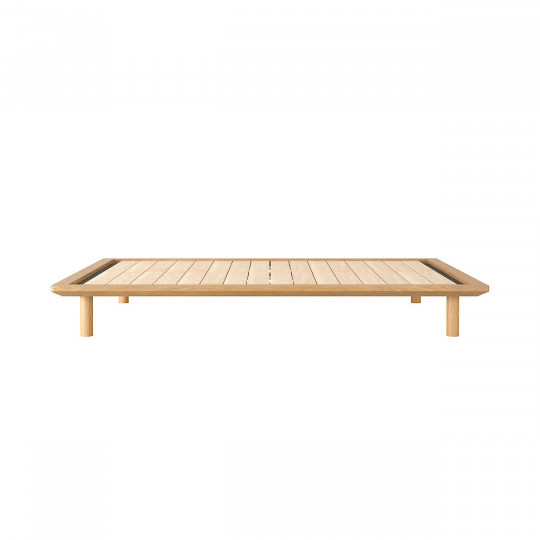 [Dostępny od ręki] Łóżko systemowe pojedyncze z wezgłowiem 103 x 202 cm dąb