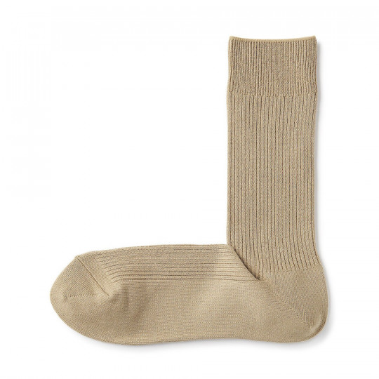 Skarpety prążkowane beżowe