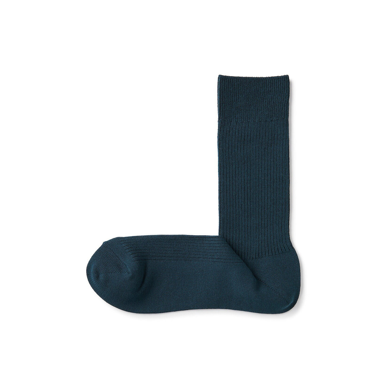 Skarpety wysokie prążkowane ciemnoniebieskie