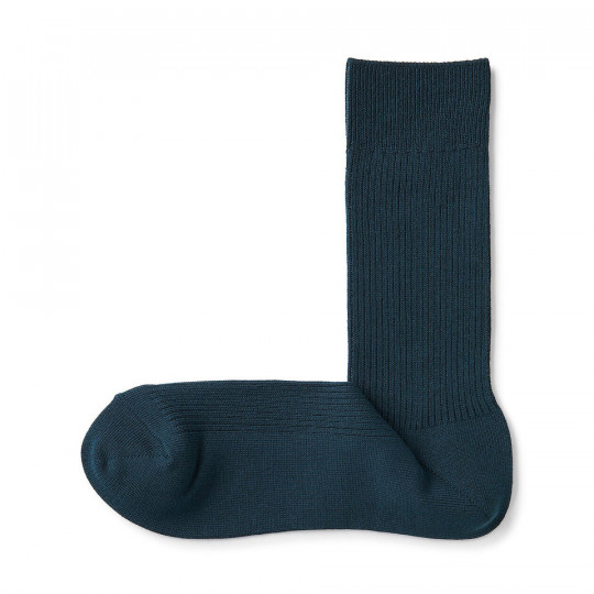Skarpety wysokie prążkowane ciemnoniebieskie