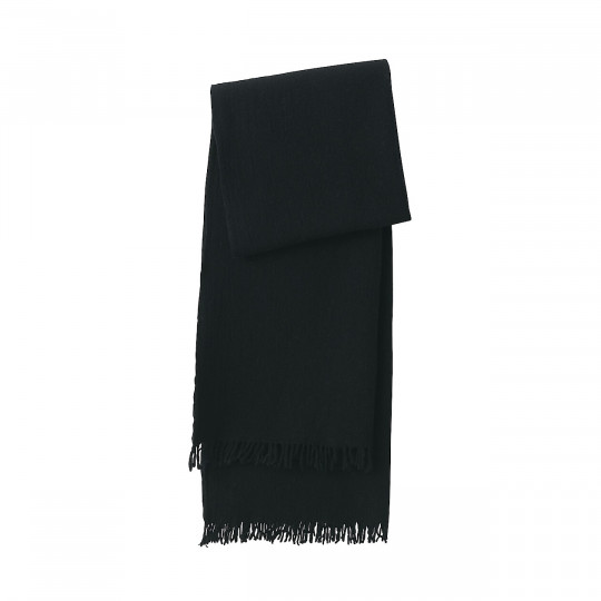Szal wełniany czarny